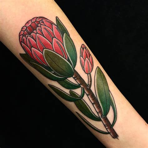 Protea Flower Tattoo