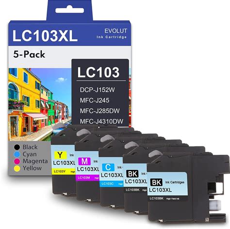 5pack Lc103xl High Yield Ink Cartridges2bk1c1m1y Lc103xl Ink