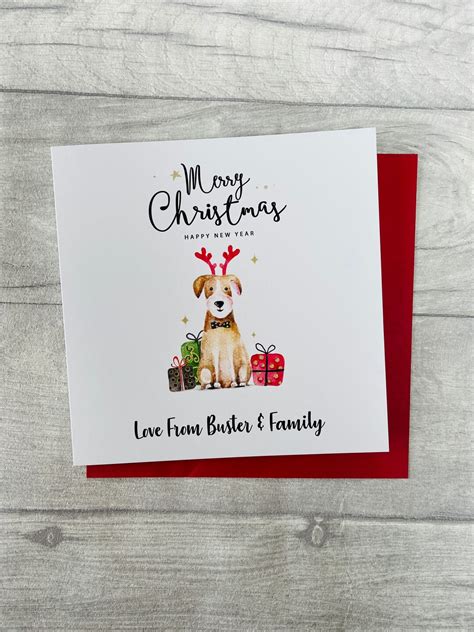 Pack 20 Personalised Christmas Cards Etsy Uk