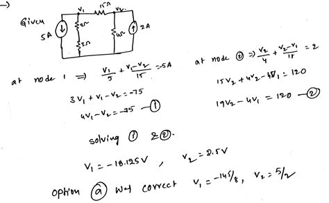 Solved Solve Using Nodal Analysis And Show Solutions Course Hero