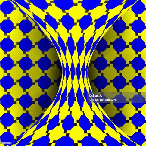 Illusie Vector Optische 3d Art Dynamische Optische Rotatieeffect Swirl