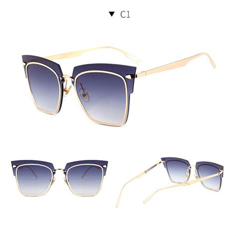 Satın Alın Luxury Ladys Fashion Cat Eye Sunglasses Women Brand