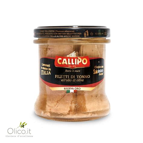 Filetti Di Tonno Callipo All Olio Di Oliva Riserva Oro Gr Calabria