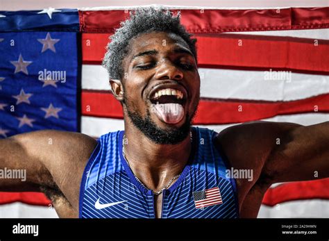 Noah lyles gold medal hi-res stock photography and images - Alamy