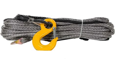 9mm X 40meters UHMWPE Synthetic Winch Rope With Hook For 4x4 ATV UTV