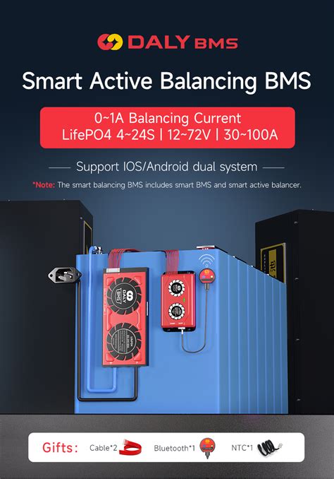 Daly Smart BMS With Bluetooth Smart Active Balancer With Bluetooth 1A