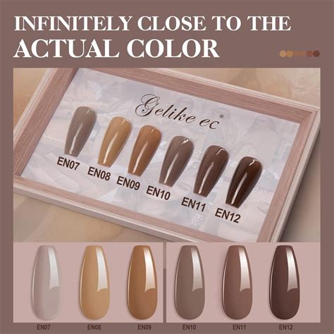 Brown Gel Nail Polish Set Nude Brown 2025 Gel Polish Colors Neutral