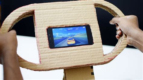 How To Make A GAMING STEERING WHEEL Using Cardboard DIY YouTube