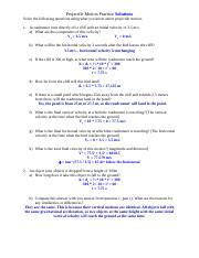 More Projectile Motion Practice Problems And Solutions Doc