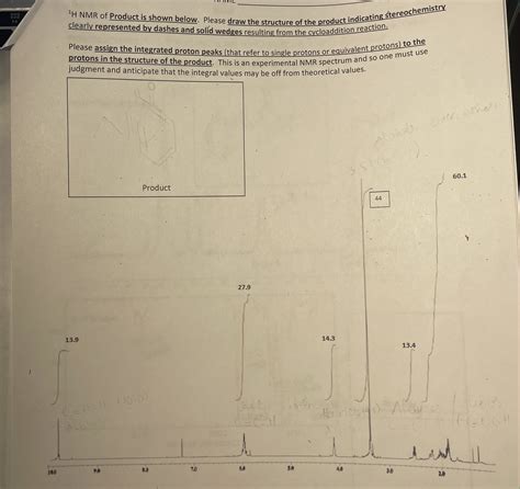 Please Help Me 1h Nmr Of Product Is Shown Below Please Draw