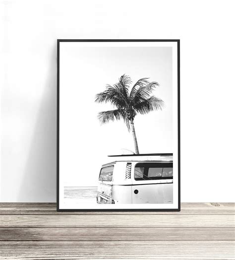 Surf Art, Vintage Beach Print, Combi Van Wall Art, Beach Art, Kombi ...