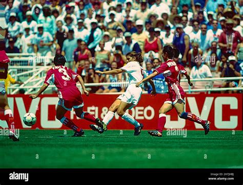 Mia Hamm (USA) competing in the 1999 FIFA Women's World Cup Soccer ...