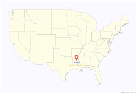 Map of Monroe city, Louisiana - Thong Thai Real