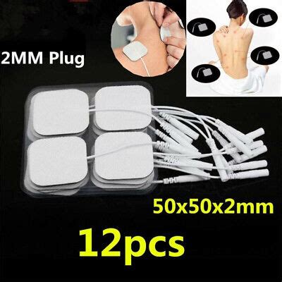 12PCS 5X5CM TENS Machine Electrode Pads Replacement Self Adhesive UK