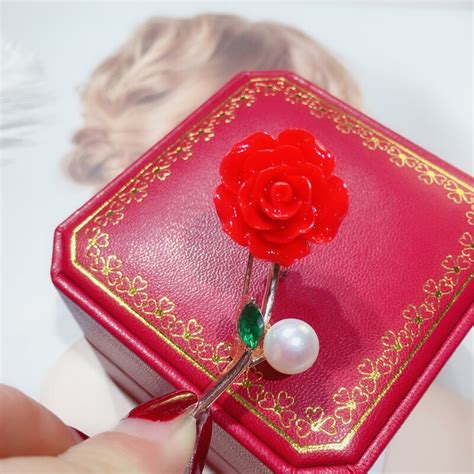 SHDIYAYUN Broche De Perlas De Broche De Flor Rosa Para Mujeres