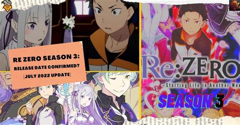 RE ZERO SEASON 3 RELEASE DATE CONFIRMED UPDATE MARCH 2023