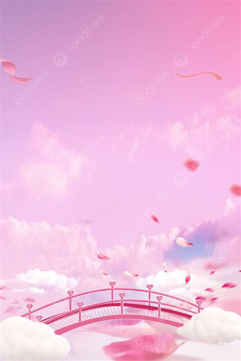 Pink Romantic Sky Tanabata Valentine S Day Background Wallpaper Image