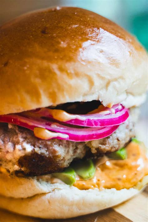 Turkey Avocado Burgers With Gochujang Mayo Our Table 4 2