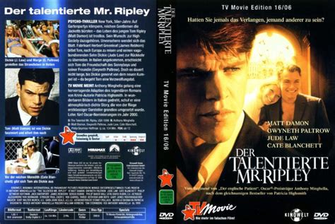 Der Talentierte Mr Ripley Dvd Cover Label R German