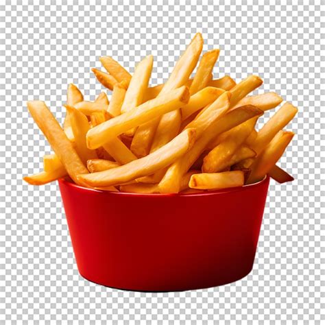 Premium Psd French Fries Package Isolated On Transparent Background