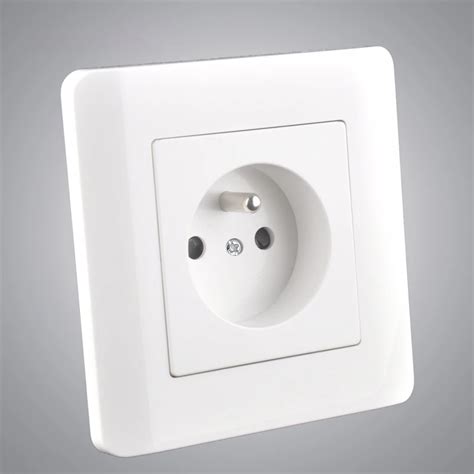 Pure White Mm France Wall Outlet Ce Ul Standard A Electric Power