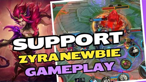 Support Zyra League Of Legends Wild Rift Newbie Gameplay Youtube