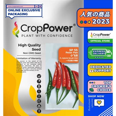 Gardening Biji Benih Cili Small Chili seeds 小辣椒种子 CROP POWER SP55