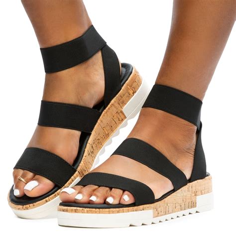 Liliana Bandi 1 Platform Sandals Bandi 1 Blk Shiekh