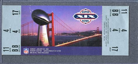 Lot Detail - Lot of (5) Full Super Bowl Tickets From Every San ...