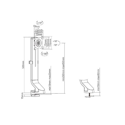 Suport De Birou Reglabil 17 32 Inch Reglabil Sarcina Maxima 8kg