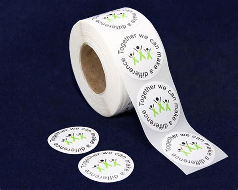 Difference Lime Green Ribbon Stickers For Lyme Disease Etsy