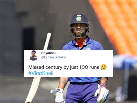 Missed Century By Just 100 Runs Fans React After Virat Kohli Departs