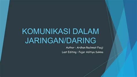 Komunikasi Dalam Jaringan Ppt