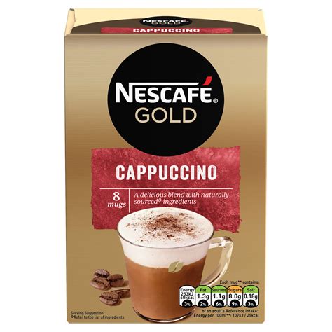 Nescafe Gold Cappuccino Instant Coffee 8 X 155g Sachets Hot