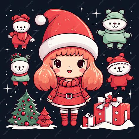 Premium Photo | Colorful and Cute Christmas Clip Art in 4K Vector