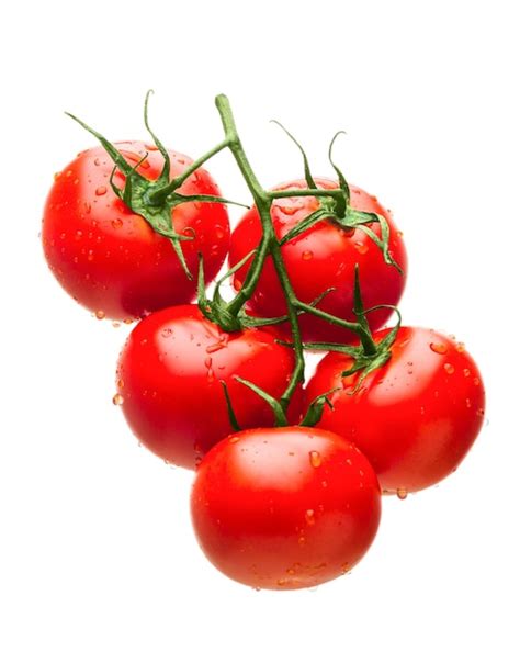 Premium Photo Tomatoes Red On A Green Branch In Streams Of Water On