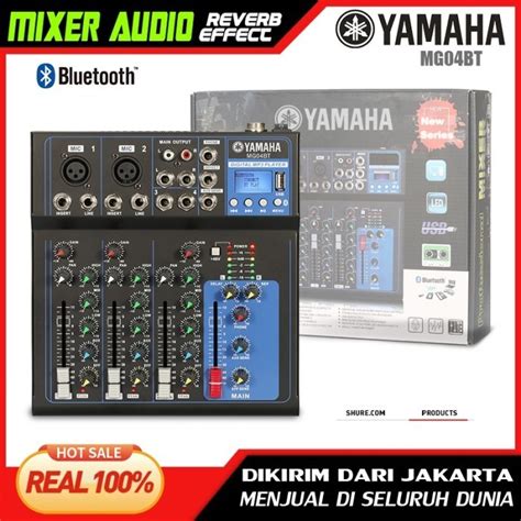 Jual Mixer YAMAHA MG04BT 4 Channel DJ MIXER Mendukung Peralatan Audio