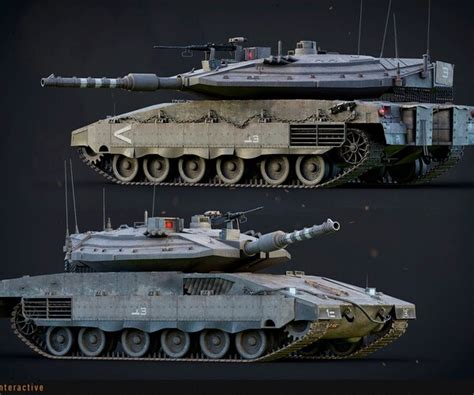 ArtStation - Leopard 2A7 & Merkava Mk. 4 - Advanced Tank Blueprint ...