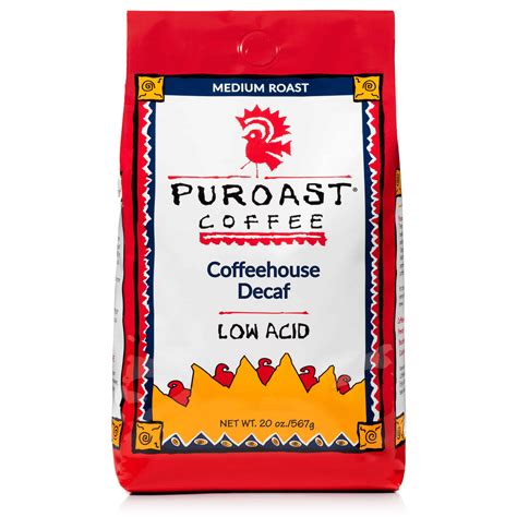 Low Acid Coffeehouse Decaf 125 Lb Ground Coffee Puroast Coffee