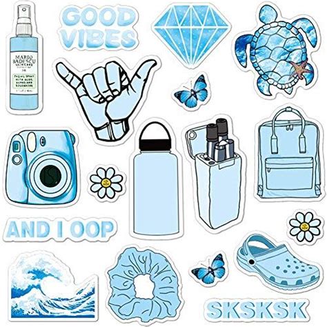 Aesthetic Dark Blue Stickers Blue Aesthetic Sticker Pack 10 Con