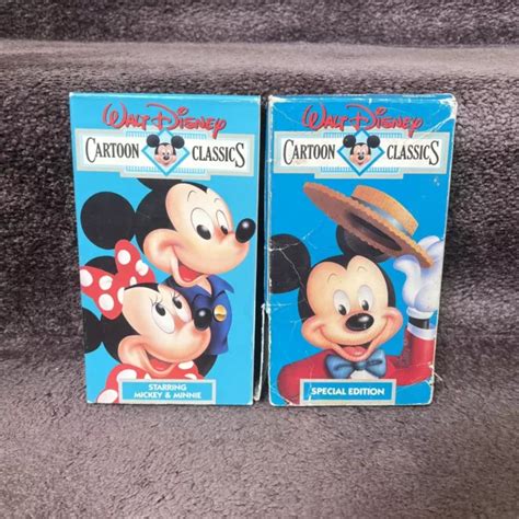 Walt Disney Home Video Cartoon Classics Lot Of 2 Vhs Tapes Mickey Minnie Mouse Eur 1107