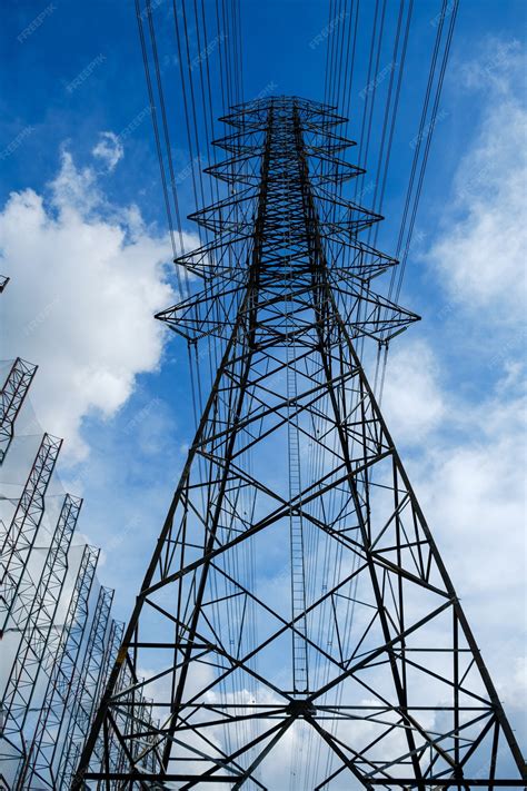 Premium Photo The Electricity Transmission Pylon In Daytime Outdoors