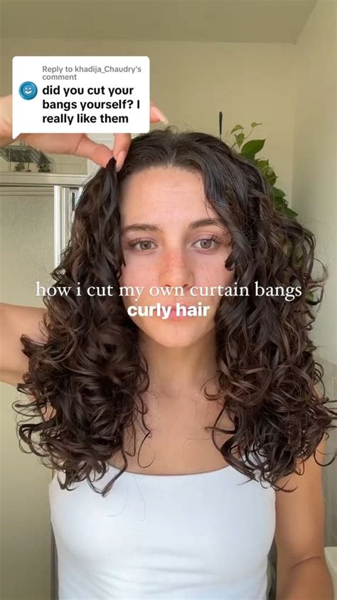 Rocking The Trendy Curly Curtain Bangs Look In Layered