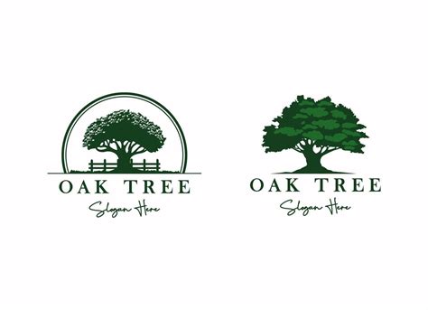 Oak Tree Logo Design Inspiration 5191276 Vector Art at Vecteezy