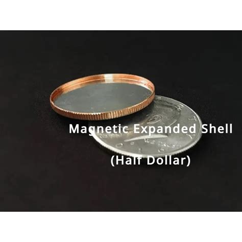 Magnetic Expanded Shell Half Dollar Magic Tricks Stage Magia Gimmick