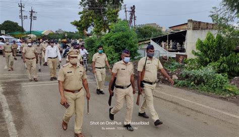 Jamkhed Police पोलिस दलाच्या वतीने जामखेड शहरात पथसंचलन Jamkhed Times