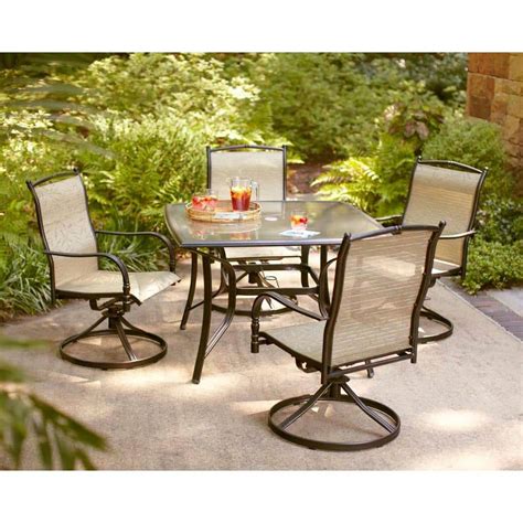 Hampton Bay Altamira Tropical 5 Piece Patio Dining Set D9976 5pct The