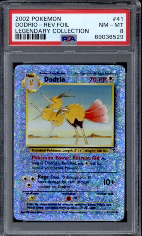 Pokemon Legendary Collection Reverse Holo Foil Dodrio 41110 Psa 8 Da