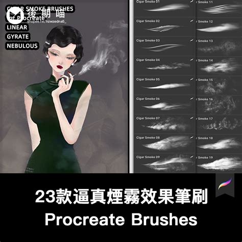 Procreate筆刷特殊效果筆刷仿真質感真實煙霧筆刷ipad繪畫板繪 蝦皮購物