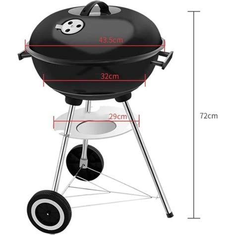 Grille De Charbon De Bois Portable Barbecue Ronde Portable En Plein Air